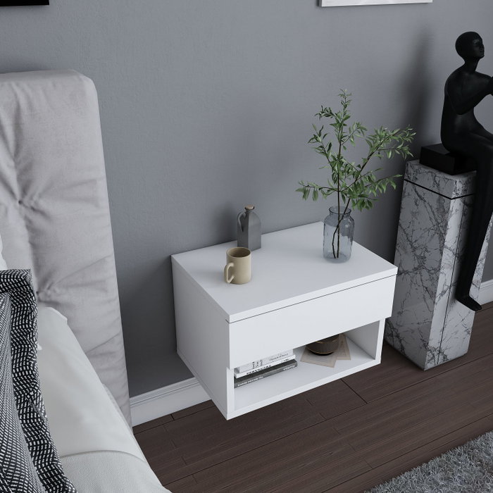Hanah Home Jamot Mesilla de Noche Blanca